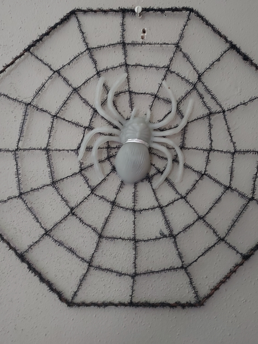 White Spider Web Wall Decor - Holiday Halloween Accent